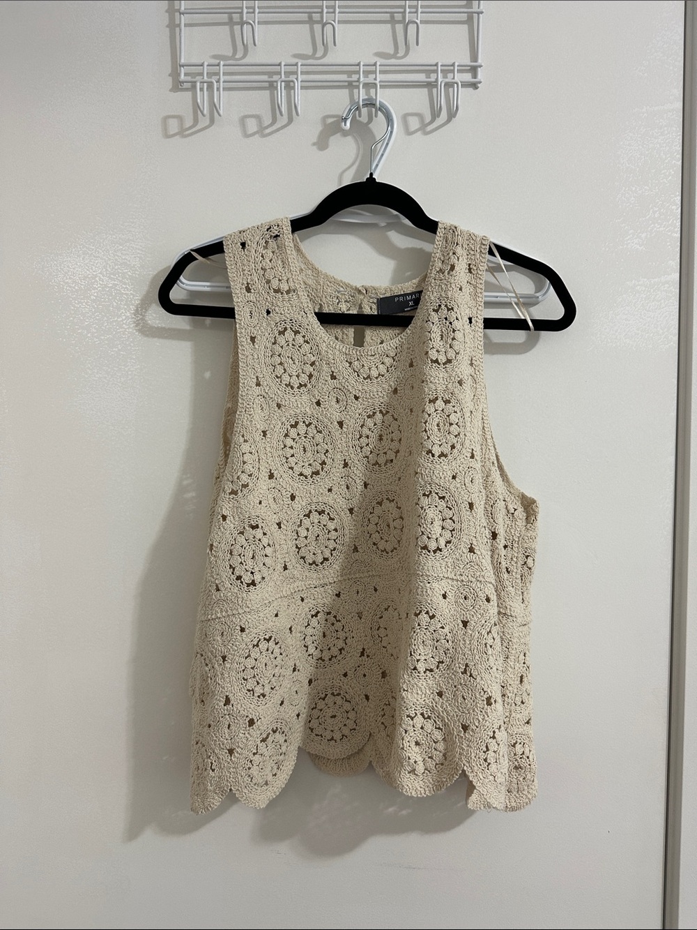 Primark Cream Crochet Tank Top